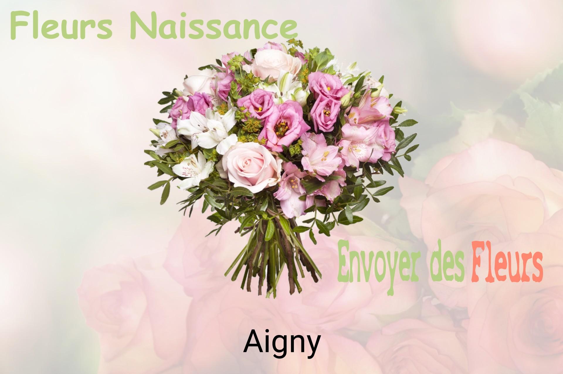 Bouquet de fleurs de naissance livré à Aigny